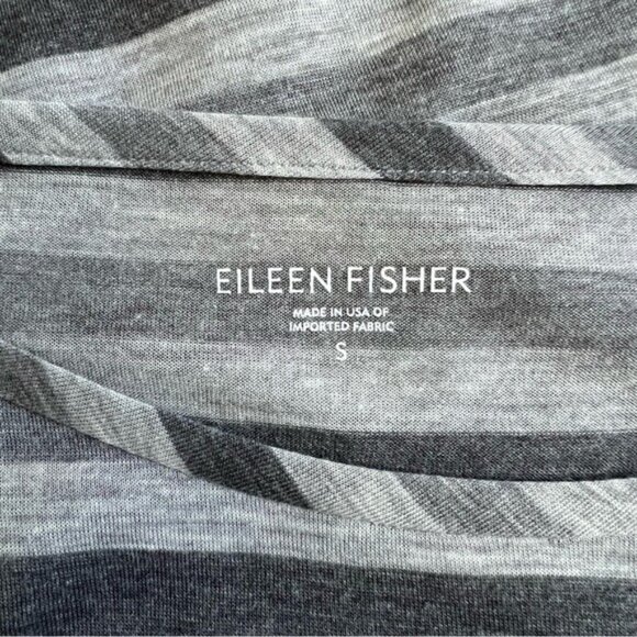 Eileen Fisher 100% Micromodal Stiped Tee - S - Picture 5 of 7